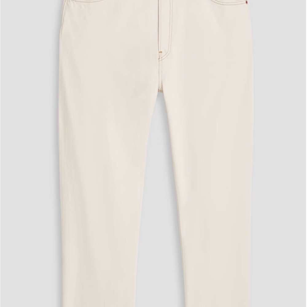 Re/Done Women's Cream High Rise Jeans